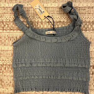 NWT Gab & Kate Women Blue Sleeveless Blouse M
